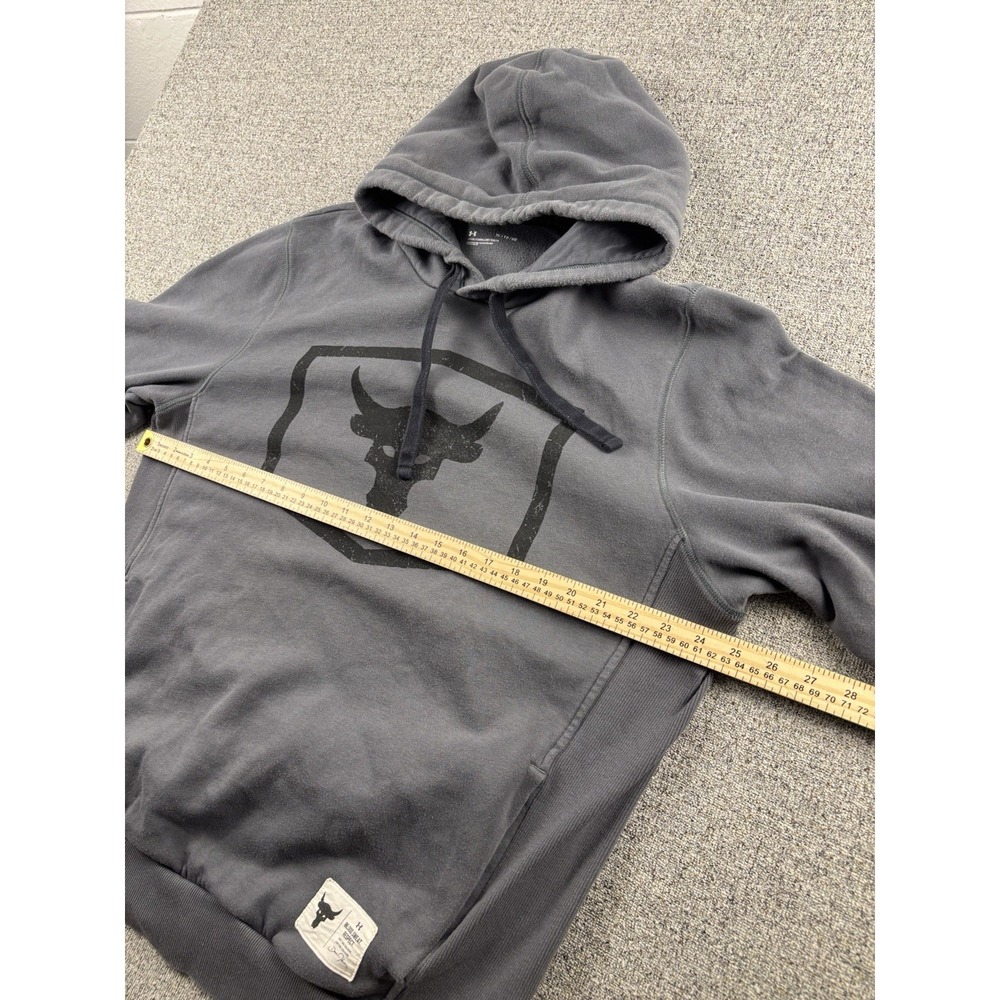 Under Armour Project Rock Fleece Training Hoodie Men's Size XL Grey 1369937 - Picture 6 of 9
